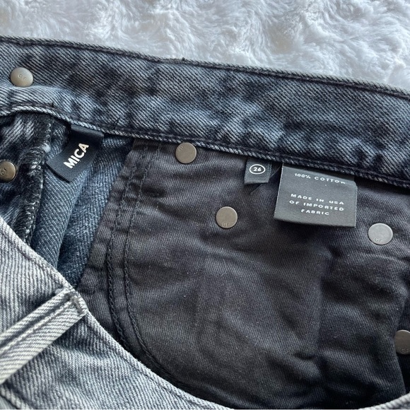 {GRLFRND} Mica High Rise Straight Leg Boyfriend Jeans, Black Smoke, Size 26 - Picture 10 of 11